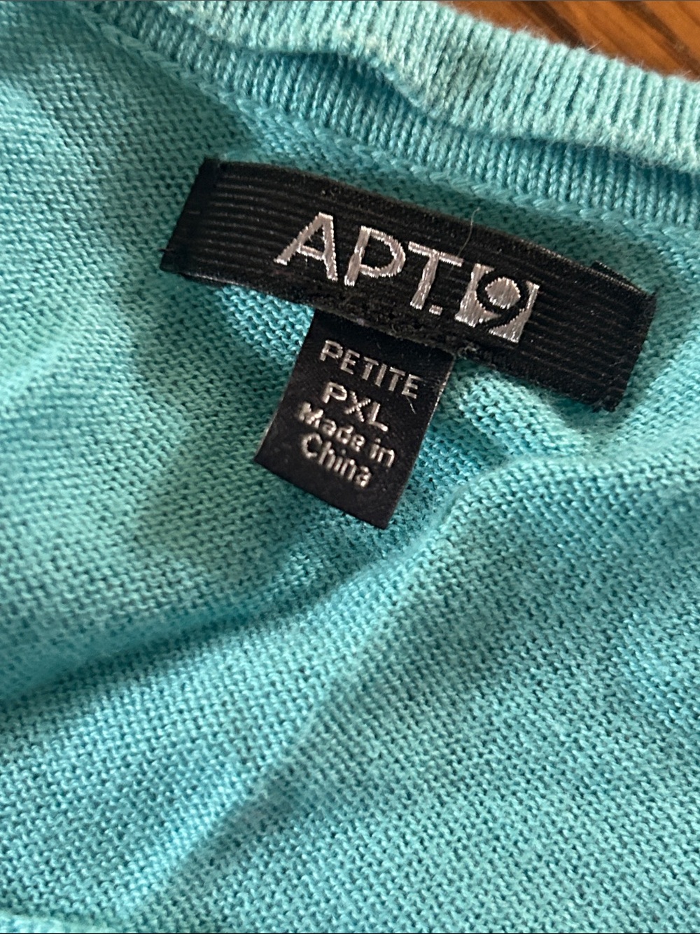 Turquoise Button-Front Cardigan Sweater - Picture 8 of 13